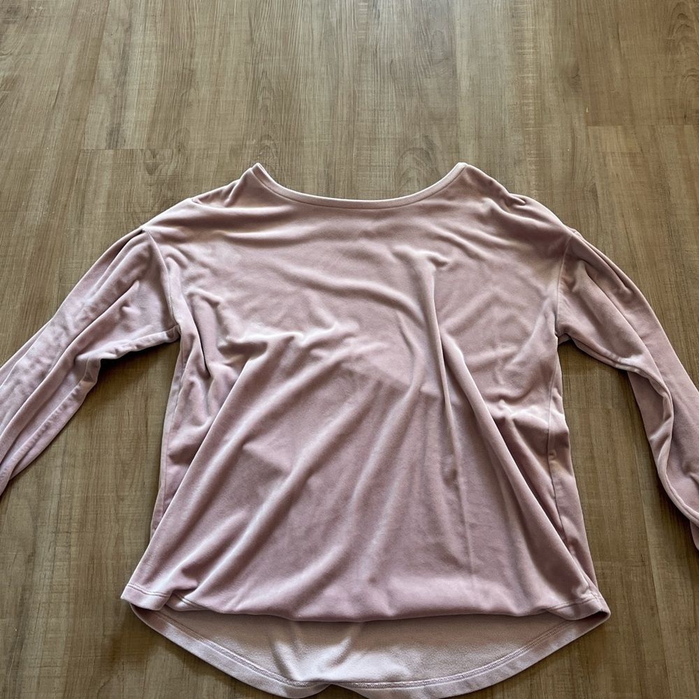 Two velvet long sleeve tops